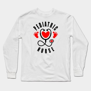 Pediatric Nurse Simple Design Long Sleeve T-Shirt